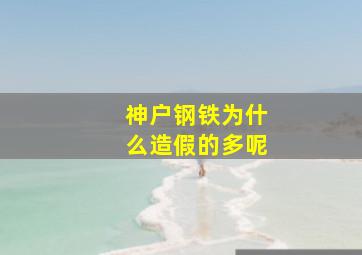 神户钢铁为什么造假的多呢