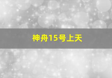 神舟15号上天