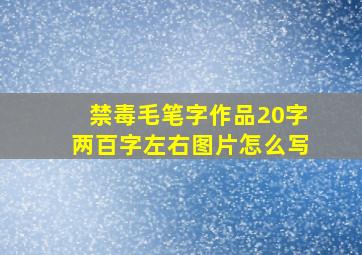 禁毒毛笔字作品20字两百字左右图片怎么写