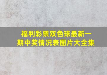 福利彩票双色球最新一期中奖情况表图片大全集