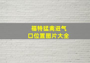 福特猛禽进气口位置图片大全