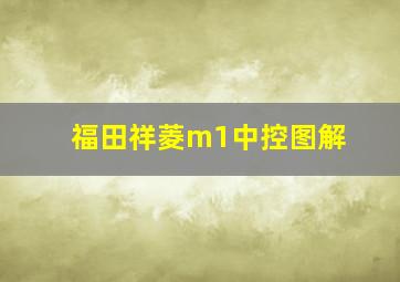 福田祥菱m1中控图解