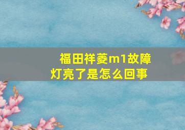 福田祥菱m1故障灯亮了是怎么回事