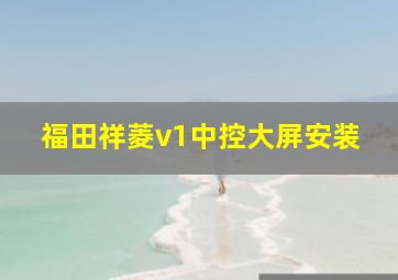 福田祥菱v1中控大屏安装