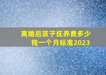 离婚后孩子抚养费多少钱一个月标准2023