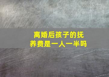 离婚后孩子的抚养费是一人一半吗