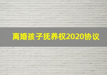 离婚孩子抚养权2020协议