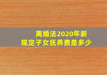 离婚法2020年新规定子女抚养费是多少