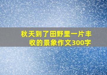 秋天到了田野里一片丰收的景象作文300字