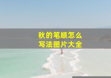 秋的笔顺怎么写法图片大全