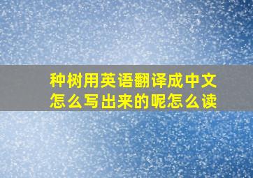 种树用英语翻译成中文怎么写出来的呢怎么读