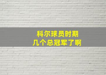 科尔球员时期几个总冠军了啊