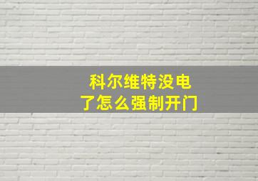 科尔维特没电了怎么强制开门