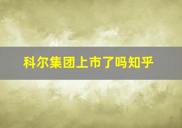 科尔集团上市了吗知乎