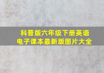 科普版六年级下册英语电子课本最新版图片大全