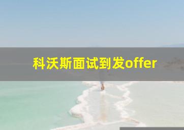 科沃斯面试到发offer