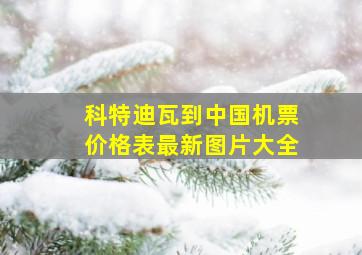 科特迪瓦到中国机票价格表最新图片大全