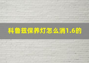 科鲁兹保养灯怎么消1.6的