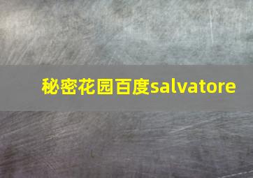 秘密花园百度salvatore