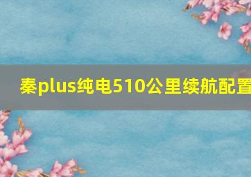 秦plus纯电510公里续航配置