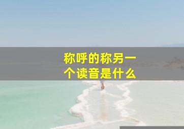 称呼的称另一个读音是什么