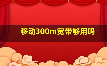 移动300m宽带够用吗