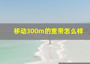 移动300m的宽带怎么样