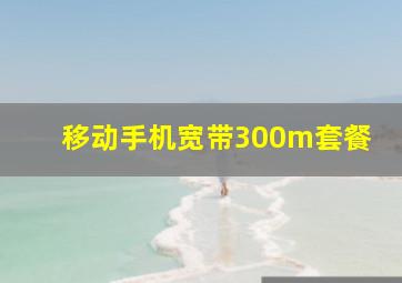 移动手机宽带300m套餐