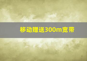 移动赠送300m宽带