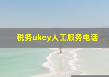 税务ukey人工服务电话