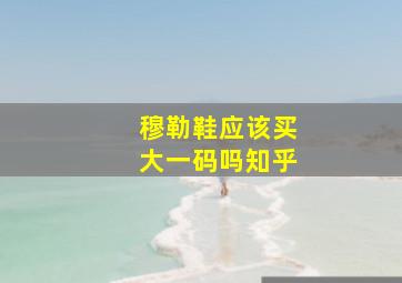 穆勒鞋应该买大一码吗知乎