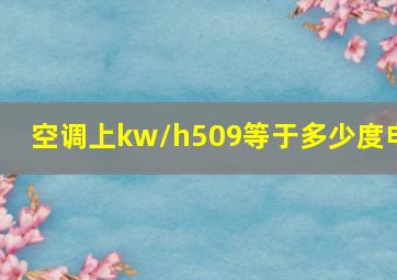 空调上kw/h509等于多少度电