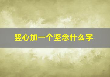 竖心加一个坚念什么字