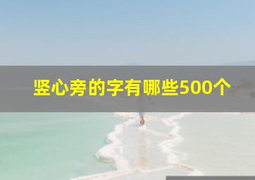 竖心旁的字有哪些500个