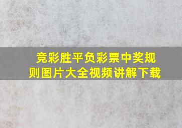 竞彩胜平负彩票中奖规则图片大全视频讲解下载