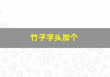 竹子字头加个