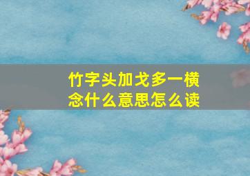 竹字头加戈多一横念什么意思怎么读