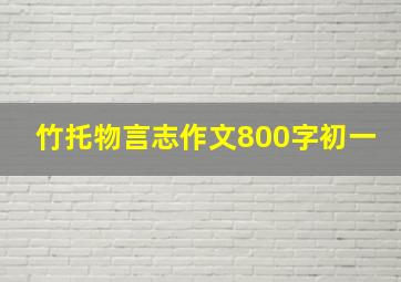 竹托物言志作文800字初一