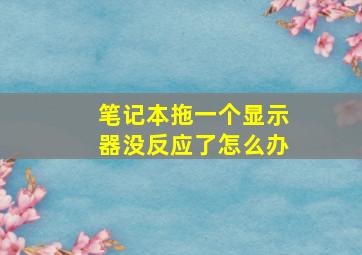 笔记本拖一个显示器没反应了怎么办