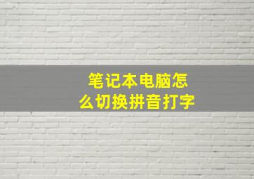 笔记本电脑怎么切换拼音打字