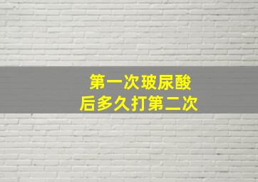 第一次玻尿酸后多久打第二次