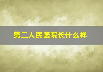 第二人民医院长什么样