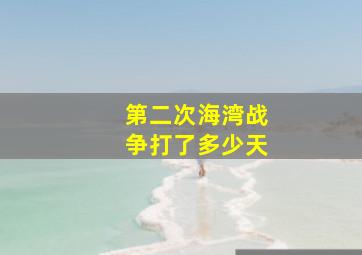 第二次海湾战争打了多少天