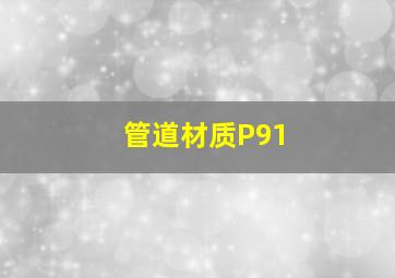 管道材质P91