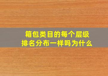 箱包类目的每个层级排名分布一样吗为什么