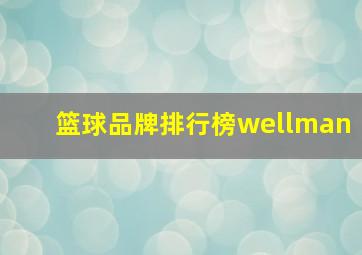 篮球品牌排行榜wellman