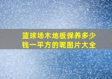 篮球场木地板保养多少钱一平方的呢图片大全