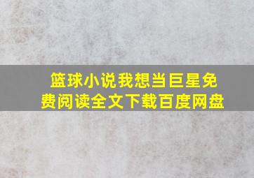 篮球小说我想当巨星免费阅读全文下载百度网盘