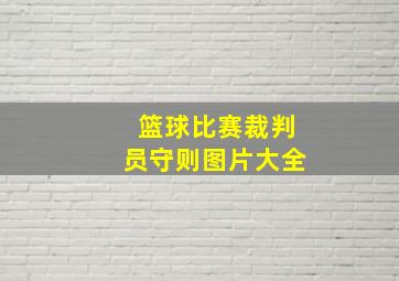 篮球比赛裁判员守则图片大全