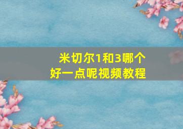 米切尔1和3哪个好一点呢视频教程